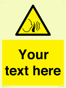 Custom warning sudden loud noise